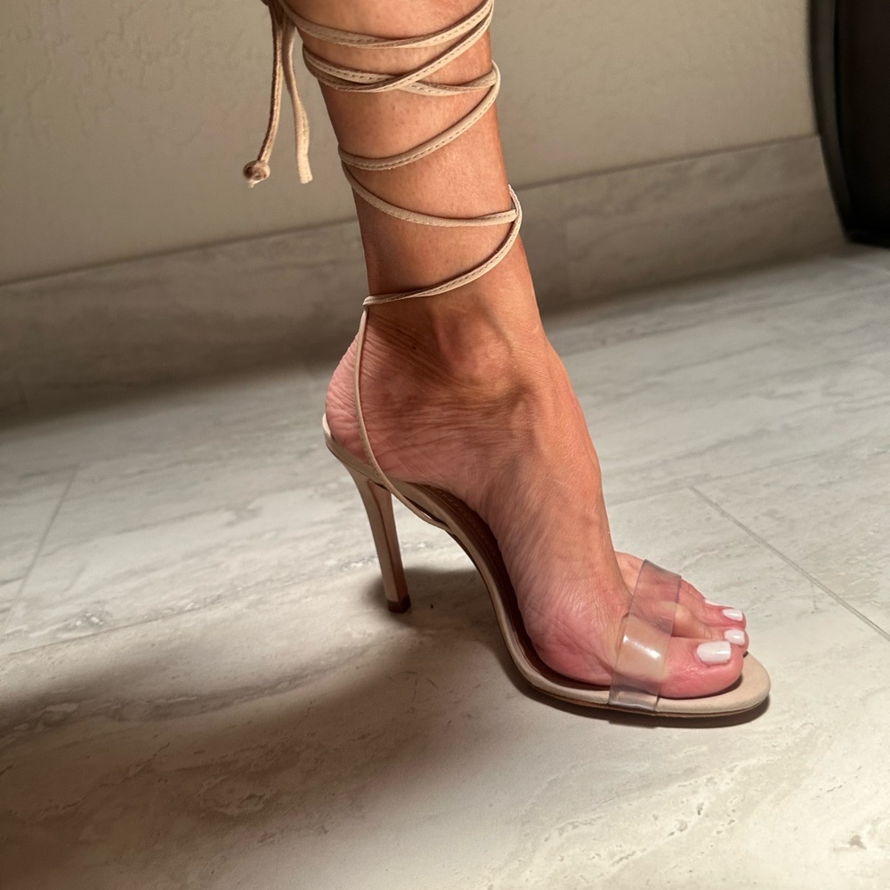Schutz Chloe Lace Up Heels